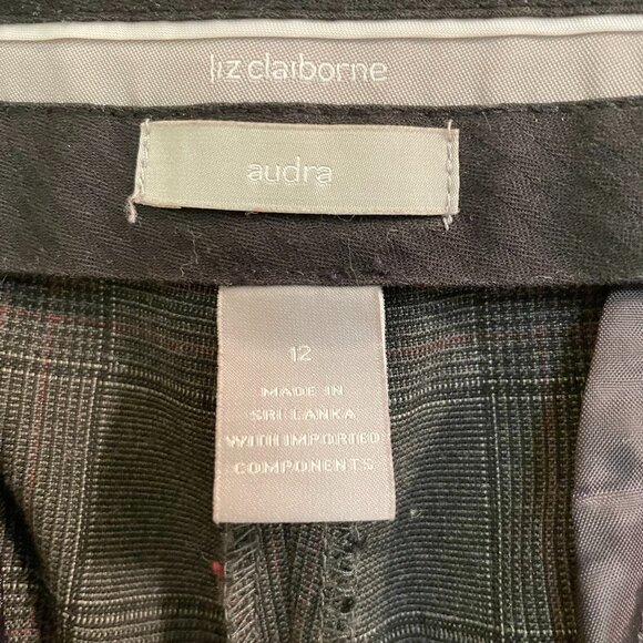 LIZ CLAIBORNE AUDRA SIZE 12 MENSWEAR STYLE GREY SLACKS - Picture 3 of 10